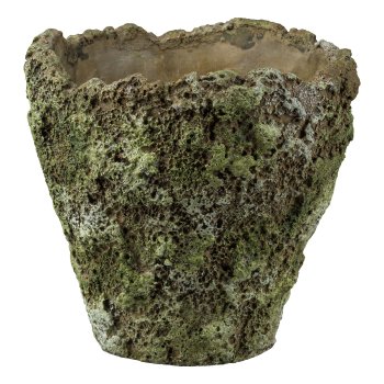 Cement planter MOSY, 21x21x20cm, Moss