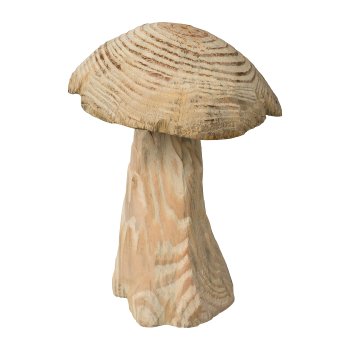 Paulownia Mushroom, 16x16x18 cm, Natural