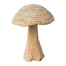 Paulownia Holz Pilz, 20x20x28cm, natur