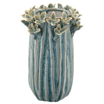 Ceramic vase, 17x17x24cm, blue