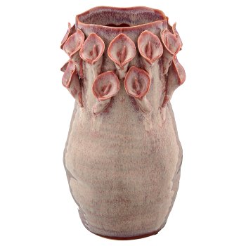 Keramikvase, 15x15x25cm, rosa pfeffer