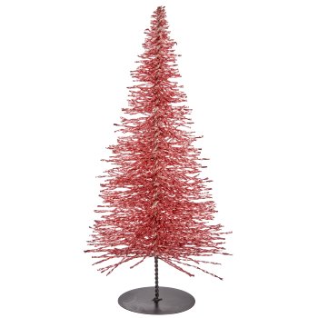 Decorative tree BLING BLING on metal base, 34x15x15cm, pink