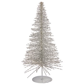 Decorative tree BLING BLING on metal base, 34x15x15cm, silver