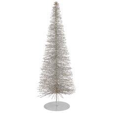 Deko Baum BLING BLING auf Metallfuß, 55x19x19cm, silber