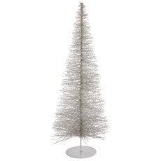 Deko Baum BLING BLING auf Metallfuß, 75x27x27cm, silber