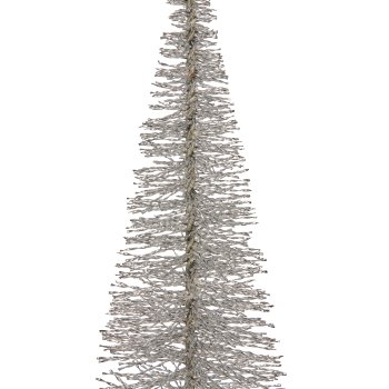 Decorative tree BLING BLING on metal base, 96x33x33cm, silver