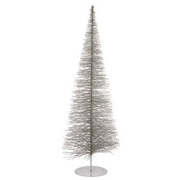 Decorative tree BLING BLING on metal base, 96x33x33cm, silver