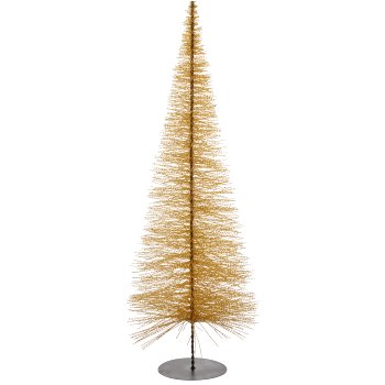 Decorative tree BLING BLING on metal base, 130x45x45cm, gold