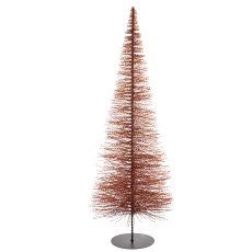 Deko Baum BLING BLING auf Metallfuß, 130x45x45cm, kupfer