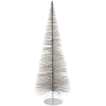 Decorative tree BLING BLING on metal base, 130x45x45cm, silver