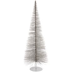 Decorative tree BLING BLING on metal base, 130x45x45cm, silver
