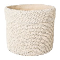 Cement planter ALABAMA, 24x24x21cm, cream