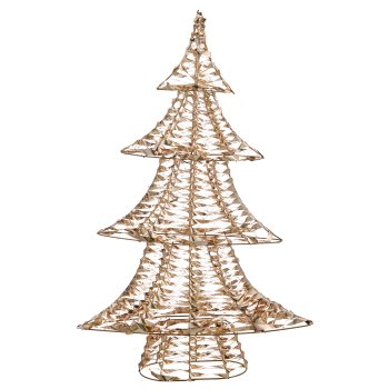 Metal frame tree with glitter foil, 600LED, 80x54x13cm/IP44 adapter 6W, 6h timer,