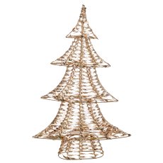 Metal frame tree with glitter foil, 600LED, 80x54x13cm/IP44 adapter 6W, 6h timer,