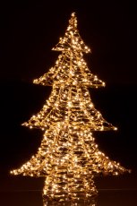 Metal frame tree with glitter foil, 600LED, 80x54x13cm/IP44 adapter 6W, 6h timer,
