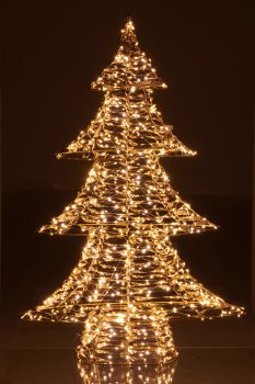 Metal frame tree with glitter foil, 720LED, 100x68x16cm/IP44 adapter 6W, 6h timer,