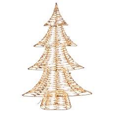 Metal frame tree with glitter foil, 720LED, 100x68x16cm/IP44 adapter 6W, 6h timer,