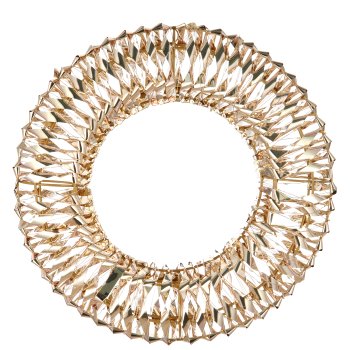 Metal frame wreath with glitter foil, 480LED, 38x8x38cm/IP44 adapter 6W, 6h