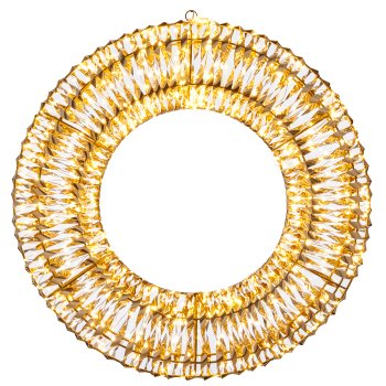 Metal frame wreath with glitter foil, 720LED, 60x13x60cm/IP44 adapter 6W, 6h