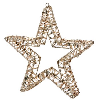 Metal frame star with glitter foil, 500LED, 50x8x50cm/IP44 adapter 6W, 6h timer,