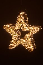 Metal frame star with glitter foil, 500LED, 50x8x50cm/IP44 adapter 6W, 6h timer,