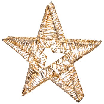 Metallgestell Stern mit Glitzerfolie, 960LED, 80x12x80cm/IP44 Adapter 6W, 6h