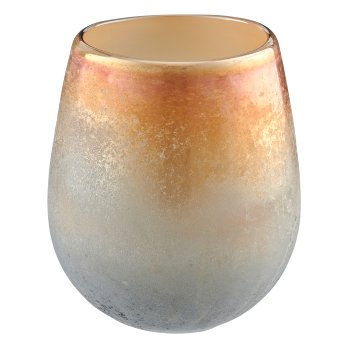 Glass vase PLANET, organic, bulbous, 13.5x13.5x15cm, grey