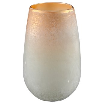 Glass vase PLANET, organic, 14x14x24cm, grey