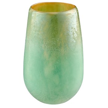 Glasvase PLANET, organisch, 14x14x24cm, jade