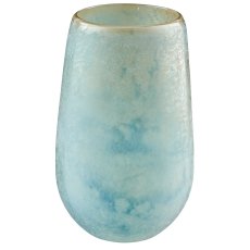 Glasvase PLANET, organisch, 14x14x24cm, blau