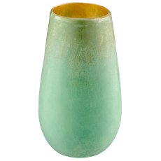 Glass vase PLANET, organic, 18x18x30cm, jade