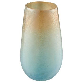 Glass vase PLANET, organic, 18x18x30cm, blue