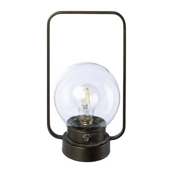 Metal frame lamp w.LED, 17,5x15x31cm, black