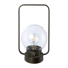 Metall Gestell Lampe m.LED, 17,5x15x31cm, schwarz