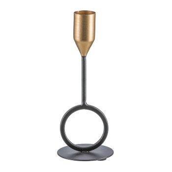 Metal candle holder, IONOS 6x6x15cm, black