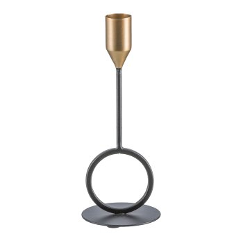Metal candle holder, IONOS 7x7x18cm, black