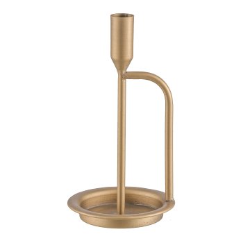 Metall Kerzenhalter, NERUS 11x11x21cm, Gold