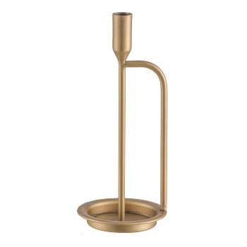 Metal candle holder, NERUS 11x11x26cm, gold