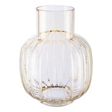 Glas Vase PAULA, 26x20x20cm, vanille