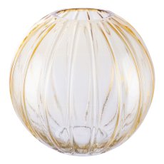 Glass ball vase BERTA, 13x15x15cm, vanilla