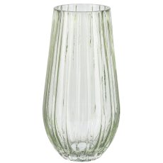 Glas Vase MARTA, 26x14x14cm, salbei
