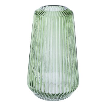 Glass vase CRISTA, 20x12x12cm, sage