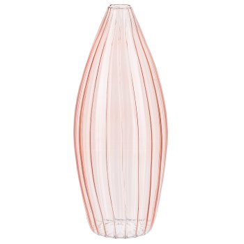 Glas Vase TAMARA, 8x8x20cm, Apricot