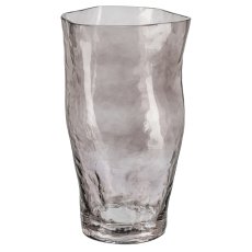 Glas Vase BAMBULE, 15x13x25cm, Dunkelbraun