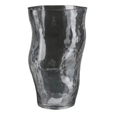 Glass vase BAMBULE, 18x16x30cm, smoke