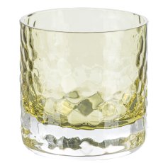 Glas Teelicht BOLERO, 6,5x6,5x6,5cm, Khaki