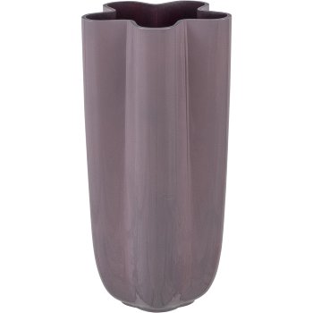 Glass vase 2TONE, flower shape, 15x15x30cm, pale pink, Lepuro