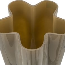 Glasvase 2TONE, Blütenform, 15x15x30cm, gelb, Lepuro