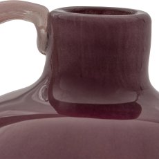 Glasvase 2TONE, mit Henkel, farbl.sort., durchgefärbt, 12x12x12cm, rosa, Lepuro