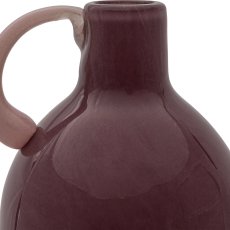 Glasvase 2TONE, mit Henkel, farbl.sort., durchgefärbt, 9x9x15cm, rosa, Lepuro